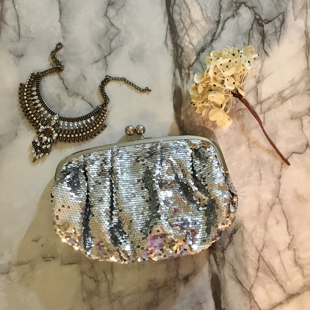 Limited Edition Silver Sequin Clutch